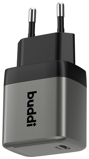Buddi Power 25W Power Adapter Fast Charge USB-C Snellader Grijs afbeelding 9
