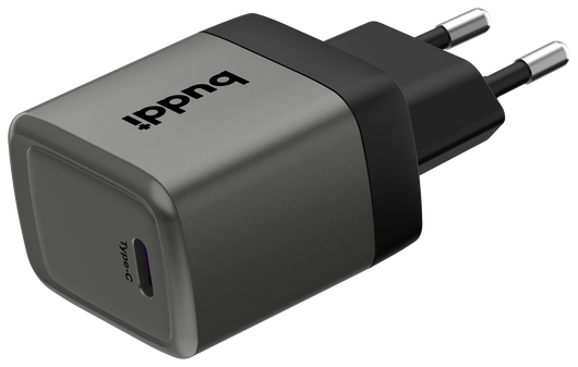 Buddi Power 25W Power Adapter Fast Charge USB-C Snellader Grijs afbeelding 10