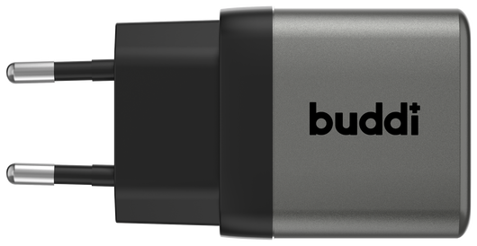 Buddi Power 25W Power Adapter Fast Charge USB-C Snellader Grijs afbeelding 2