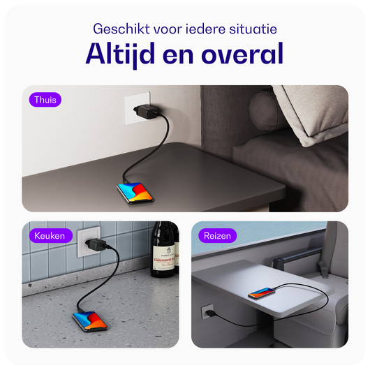 Buddi Power 25W Power Adapter Fast Charge USB-C Snellader Grijs afbeelding 5