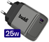 Buddi Power 25W Power Adapter Fast Charge USB-C Snellader Grijs afbeelding 1