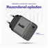 Buddi Power 25W Power Adapter Fast Charge USB-C Snellader Grijs afbeelding 3