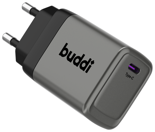 Buddi Power 45W Power Adapter Fast Charge USB-C Snellader Grijs afbeelding 16