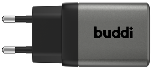Buddi Power 45W Power Adapter Fast Charge USB-C Snellader Grijs afbeelding 2