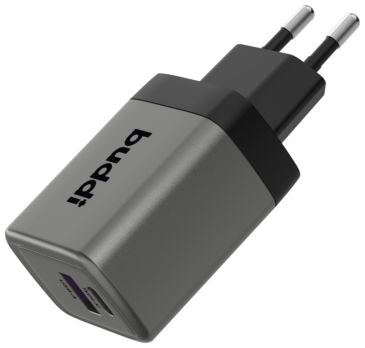 Buddi Power 45W Power Adapter Fast Charge USB-C + USB-A Snellader Grijs afbeelding 9