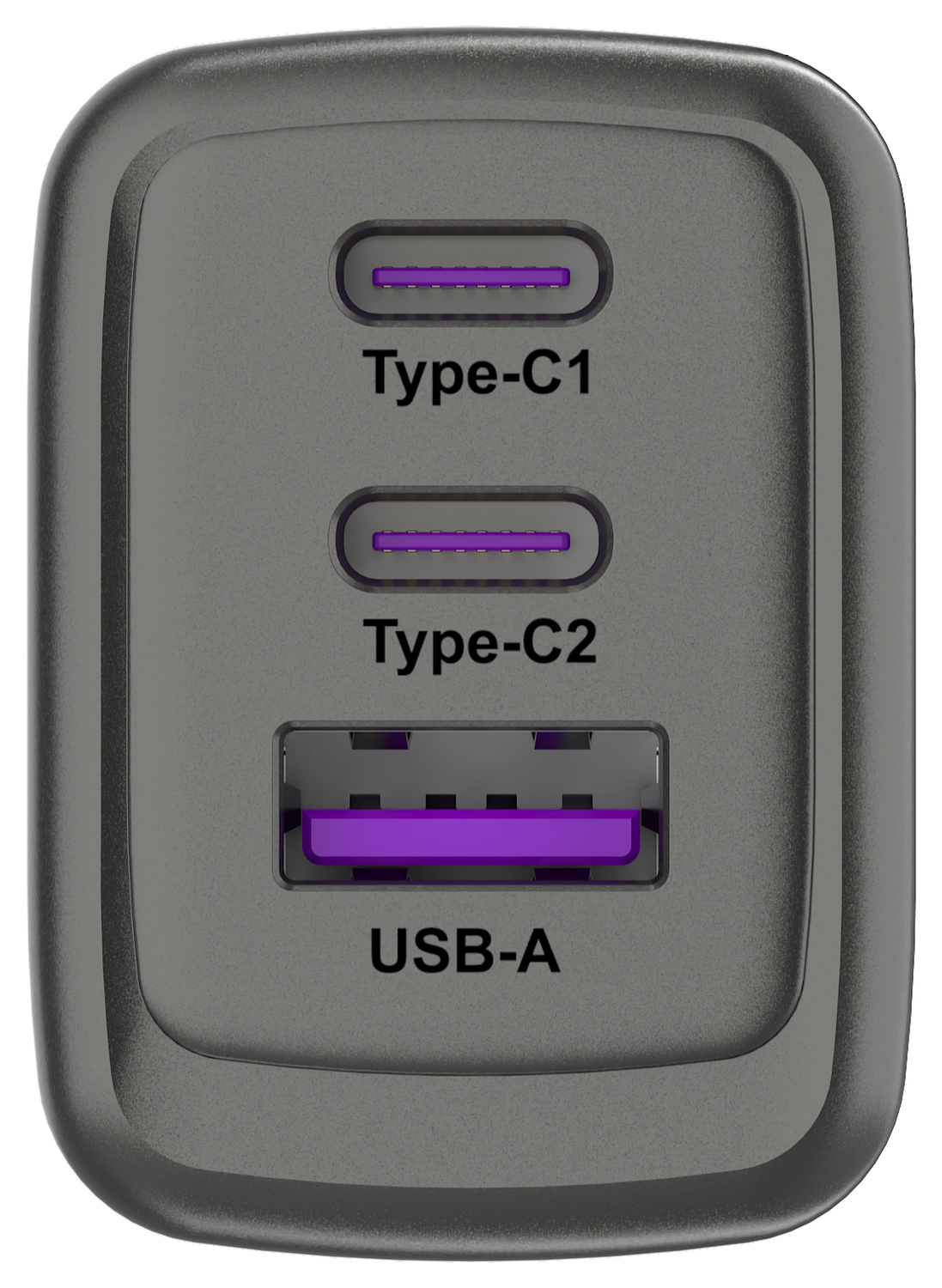 Buddi Power 65W Power Adapter Fast Charge 2x USB-C + USB-A Snellader Grijs afbeelding 12