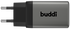 Buddi Power 65W Power Adapter Fast Charge 2x USB-C + USB-A Snellader Grijs afbeelding 2