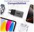 Buddi Power 65W Power Adapter Fast Charge 2x USB-C + USB-A Snellader Grijs afbeelding 6