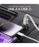 Buddi Power 45W USB-A / USB-C Autolader met USB-C naar USB-C Krulsnoer