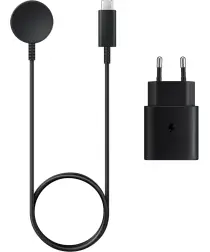 Samsung Draadloze Oplader + 25W Adapter voor Galaxy Watch