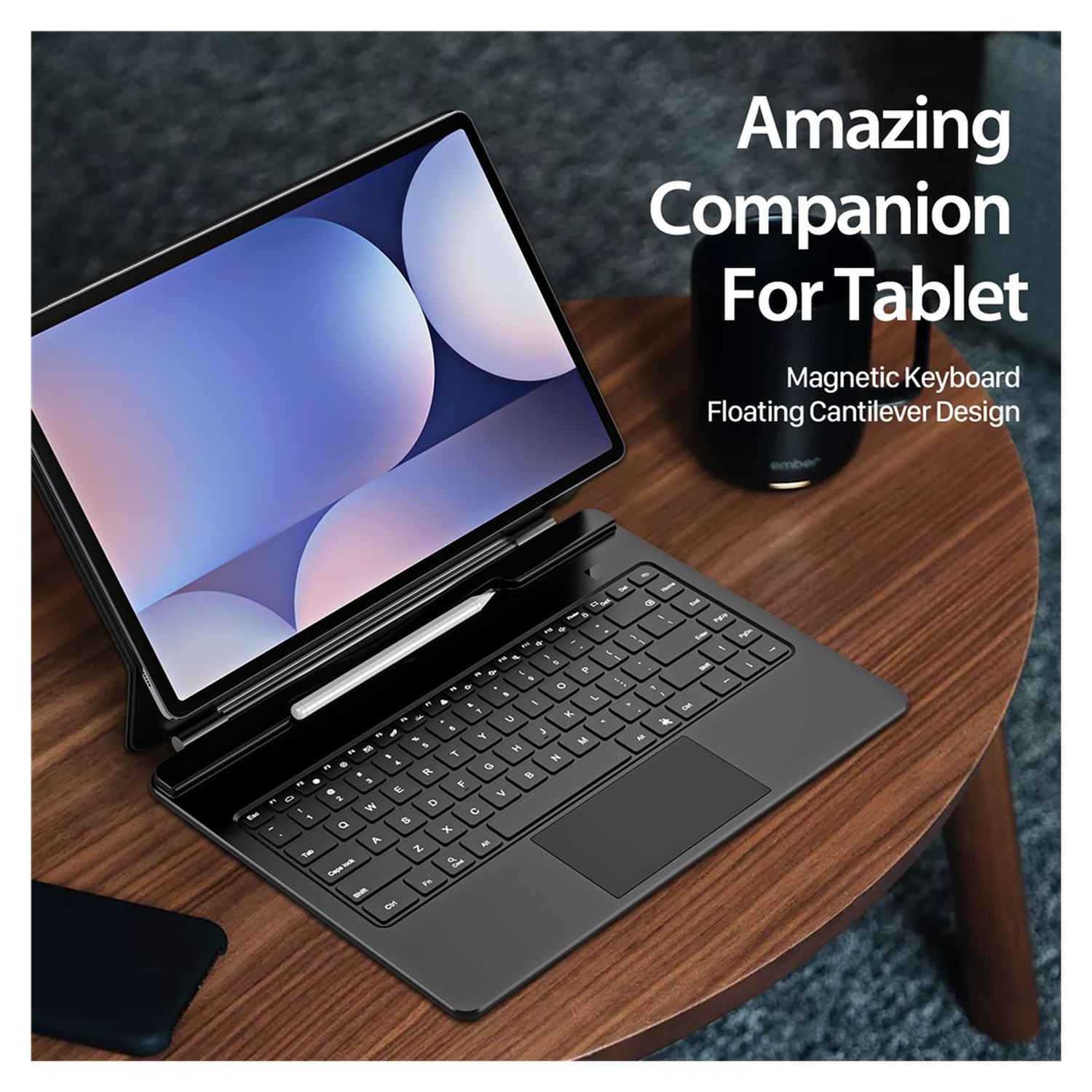 Dux Ducis Samsung Galaxy Tab S10/S9/S8 Ultra Hoes Bluetooth Toetsenbord Zwart afbeelding 10