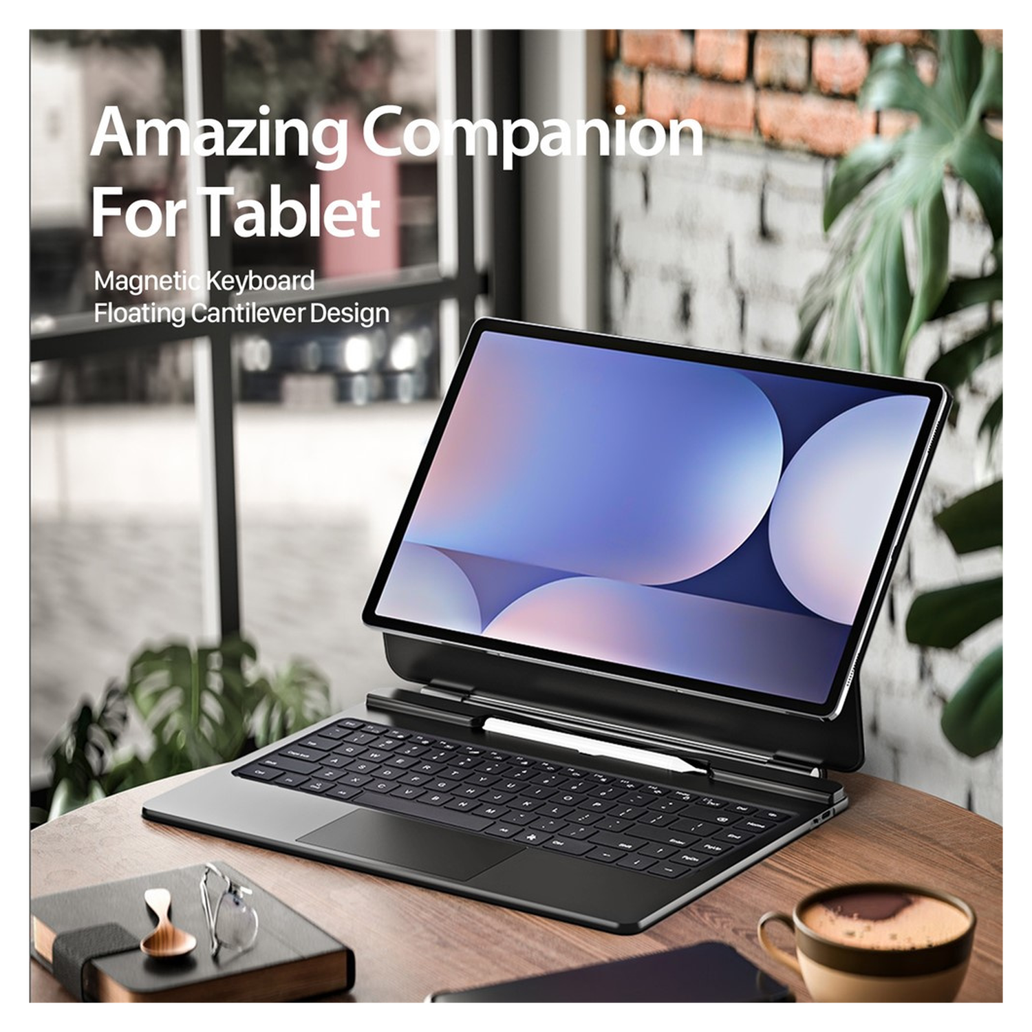 Dux Ducis Samsung Galaxy Tab S10/S9/S8 Ultra Hoes Bluetooth Toetsenbord Zwart afbeelding 11