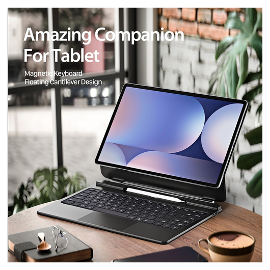 Dux Ducis Samsung Galaxy Tab S10/S9/S8 Ultra Hoes Bluetooth Toetsenbord Zwart afbeelding 11