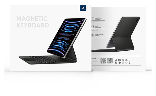 Dux Ducis Samsung Galaxy Tab S10/S9/S8 Ultra Hoes Bluetooth Toetsenbord Zwart afbeelding 14