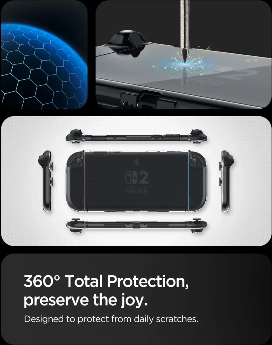 Spigen Air Skin Nintendo Switch 2 Hoesje Back Cover Transparant afbeelding 7