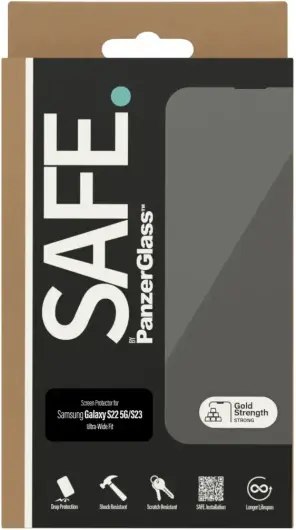 PanzerGlass SAFE Ultra-Wide Fit Samsung Galaxy S22/S23 Screen Protector afbeelding 4