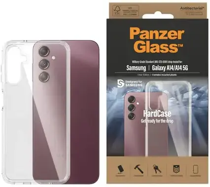 PanzerGlass HardCase Samsung Galaxy A14 (4G/5G) Hoesje Back Cover Transparant afbeelding 1