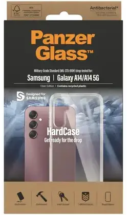 PanzerGlass HardCase Samsung Galaxy A14 (4G/5G) Hoesje Back Cover Transparant afbeelding 4