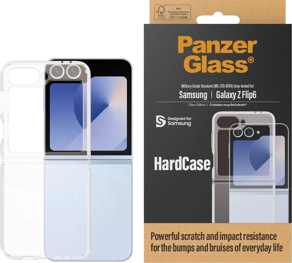 PanzerGlass HardCase Samsung Galaxy Z Flip 6 Hoesje Back Cover Transparant afbeelding 1