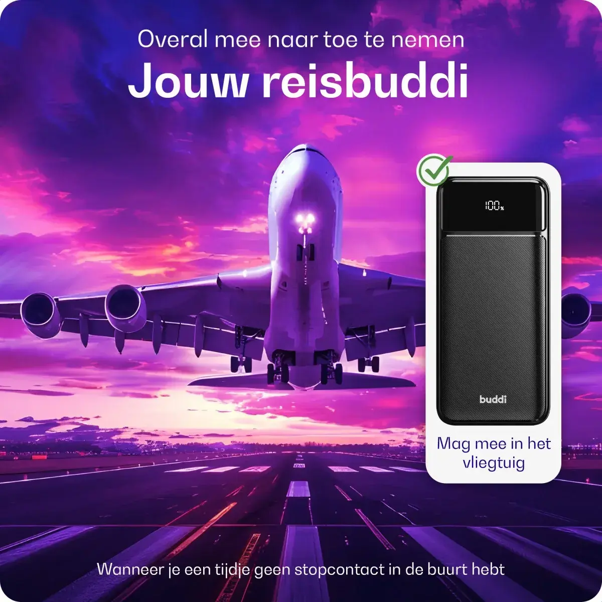Buddi Boost 10.000 mAh Powerbank Met Display Duo Pack Zwart 22.5W afbeelding 13