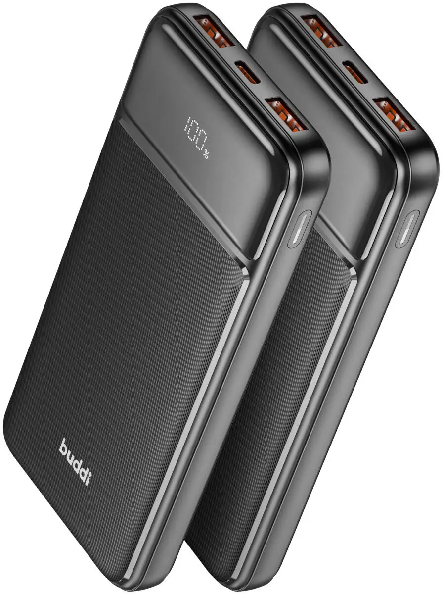 Buddi Boost 10.000 mAh Powerbank Met Display Duo Pack Zwart 22.5W afbeelding 16