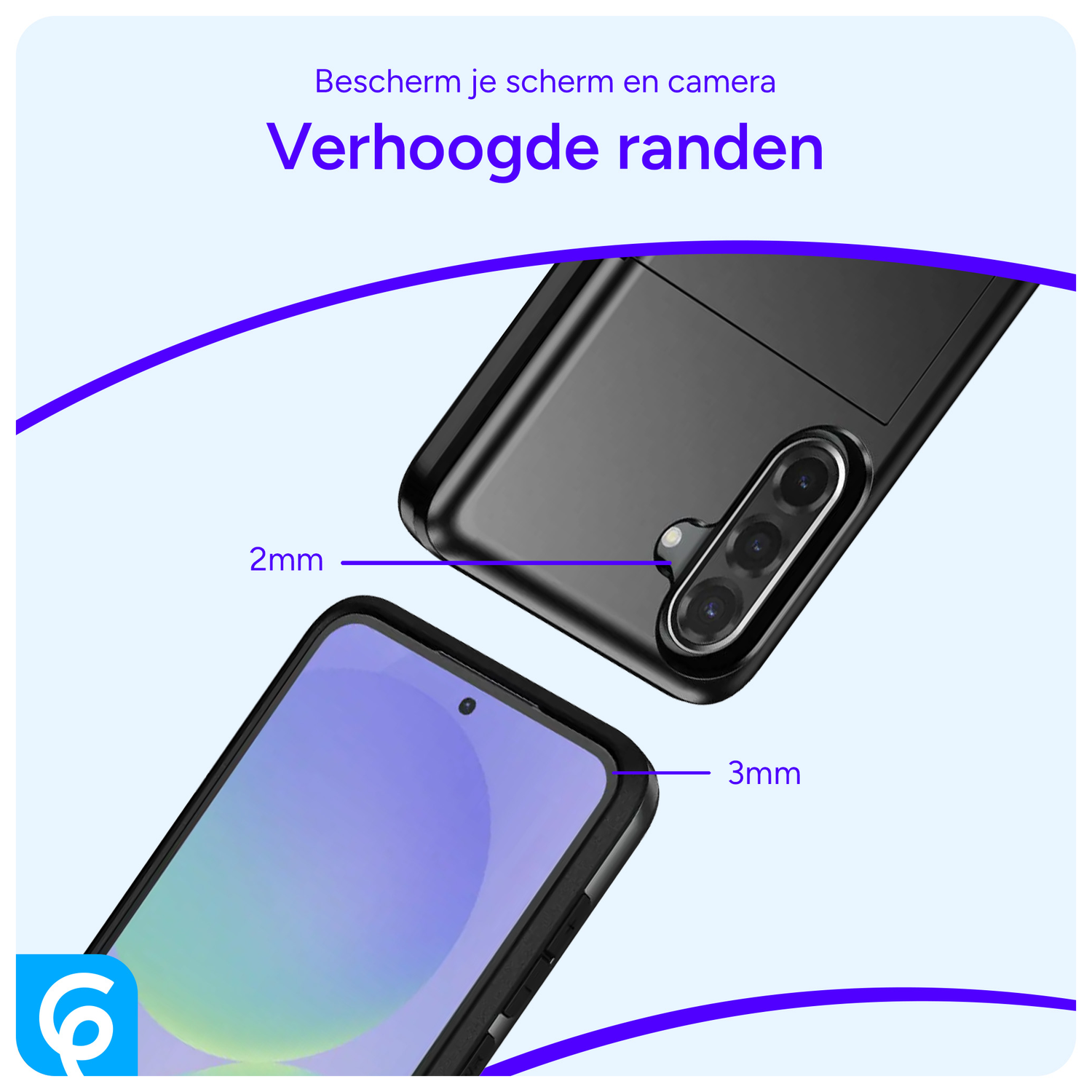 Samsung Galaxy A56 / A36 Hoesje met Slider Kaarthouder Back Cover Zwart afbeelding 7