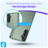 Samsung Galaxy A56 / A36 Hoesje met Slider Kaarthouder Back Cover Groen afbeelding 2