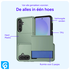 Samsung Galaxy A56 / A36 Hoesje met Slider Kaarthouder Back Cover Groen afbeelding 5