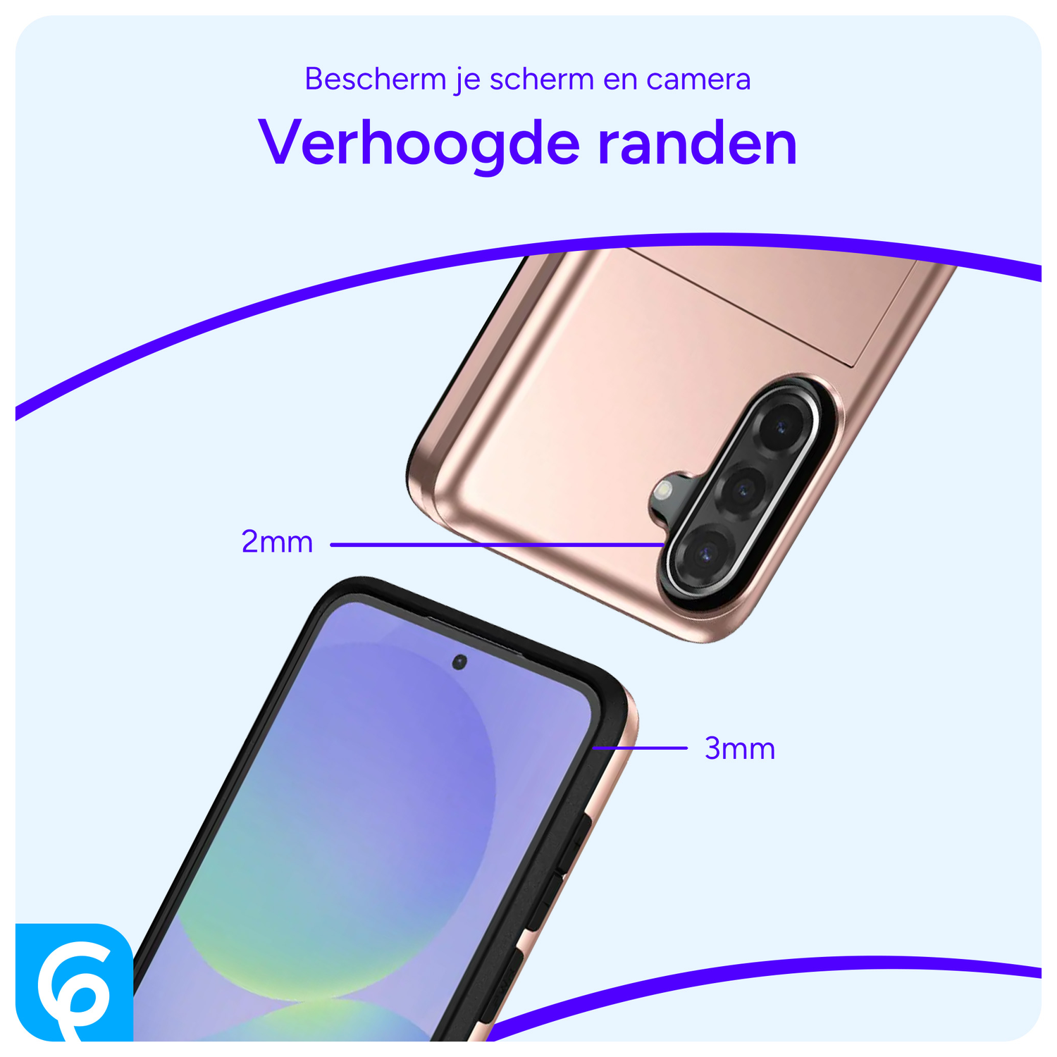 Samsung Galaxy A56 / A36 Hoesje met Slider Kaarthouder Back Cover Roze afbeelding 6