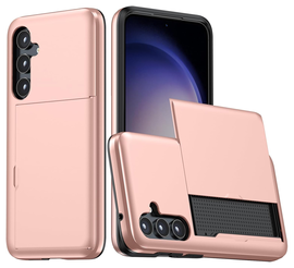 Samsung Galaxy A56 / A36 Hoesje met Slider Kaarthouder Back Cover Roze