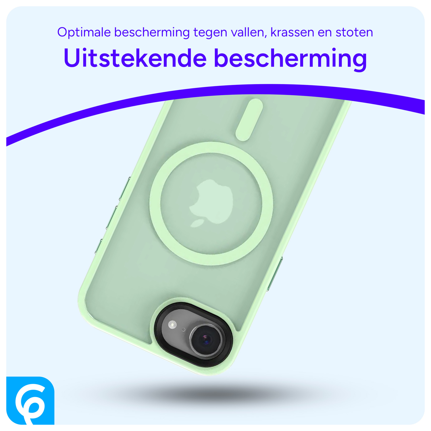 Apple iPhone 16e Hoesje met MagSafe Back Cover Matte Groen afbeelding 2