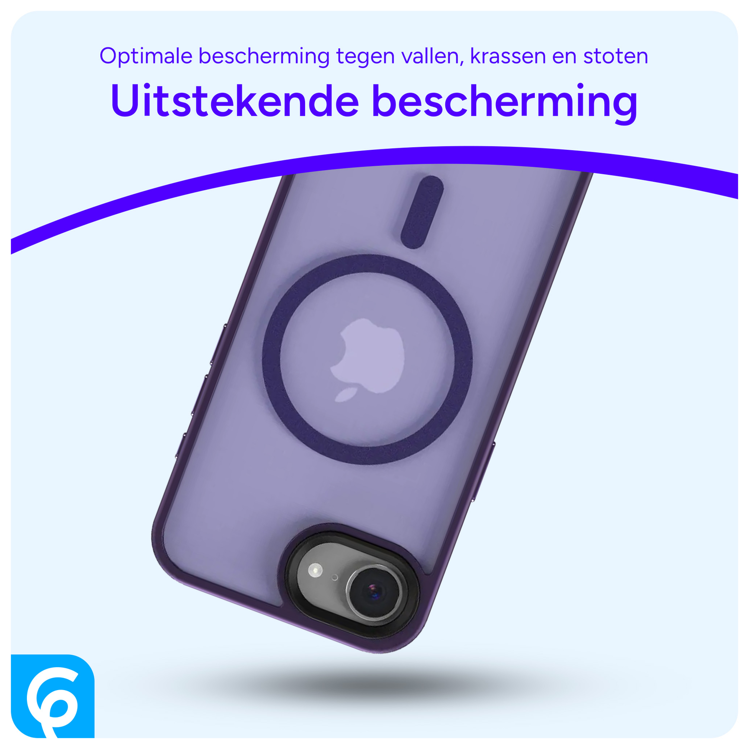 Apple iPhone 16e Hoesje met MagSafe Back Cover Matte Paars afbeelding 2