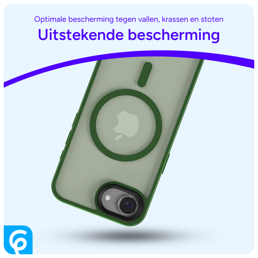 Apple iPhone 16e Hoesje met MagSafe Back Cover Matte Green afbeelding 2
