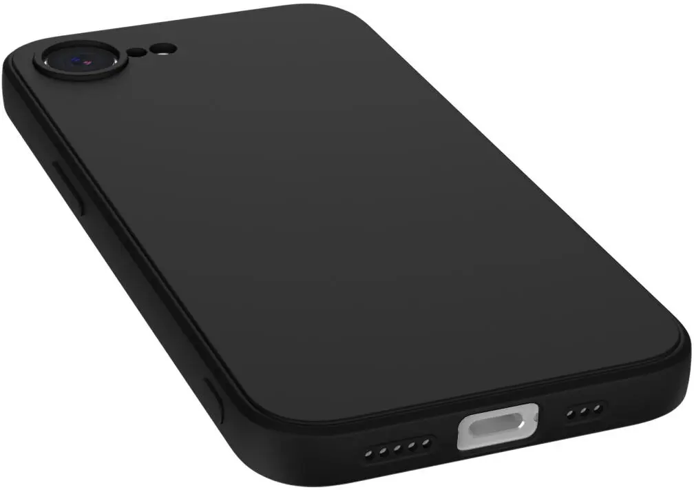 Apple iPhone 16e Hoesje met Camera Bescherming Dun TPU Back Cover Zwart afbeelding 6