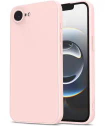 Apple iPhone 16e Hoesje met Camera Bescherming Dun TPU Back Cover Roze afbeelding