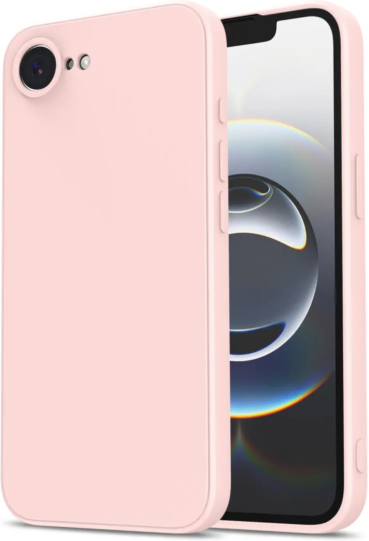 Apple iPhone 16e Hoesje met Camera Bescherming Dun TPU Back Cover Roze afbeelding 1