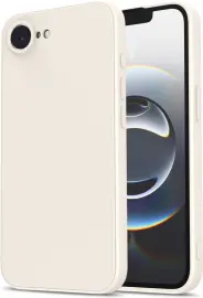 Apple iPhone 16e Hoesje met Camera Bescherming Dun TPU Back Cover Beige afbeelding