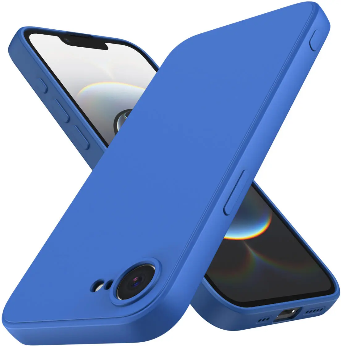 Apple iPhone 16e Hoesje met Camera Bescherming Dun TPU Back Cover Blauw afbeelding 2