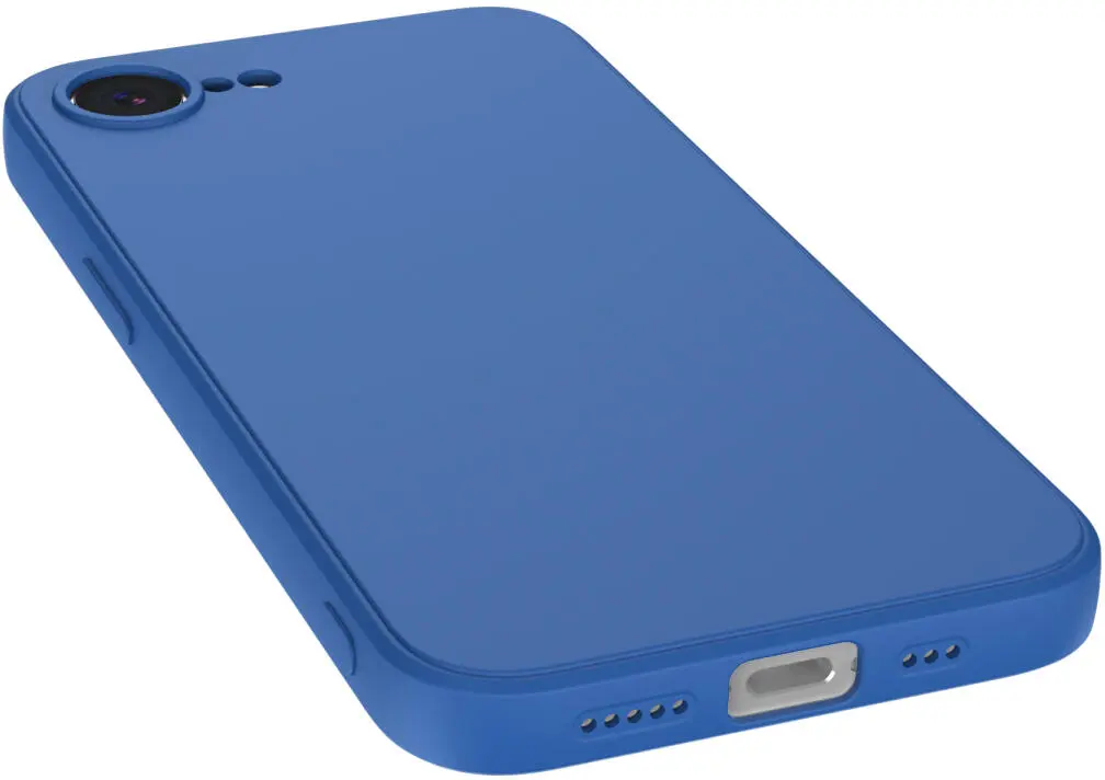 Apple iPhone 16e Hoesje met Camera Bescherming Dun TPU Back Cover Blauw afbeelding 6