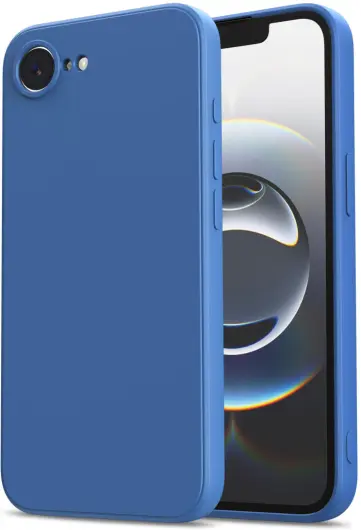 Apple iPhone 16e Hoesje met Camera Bescherming Dun TPU Back Cover Blauw afbeelding 1