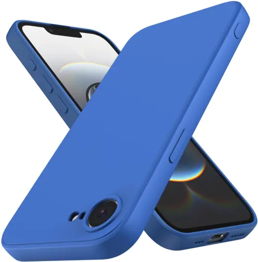 Apple iPhone 16e Hoesje met Camera Bescherming Dun TPU Back Cover Blauw afbeelding 2