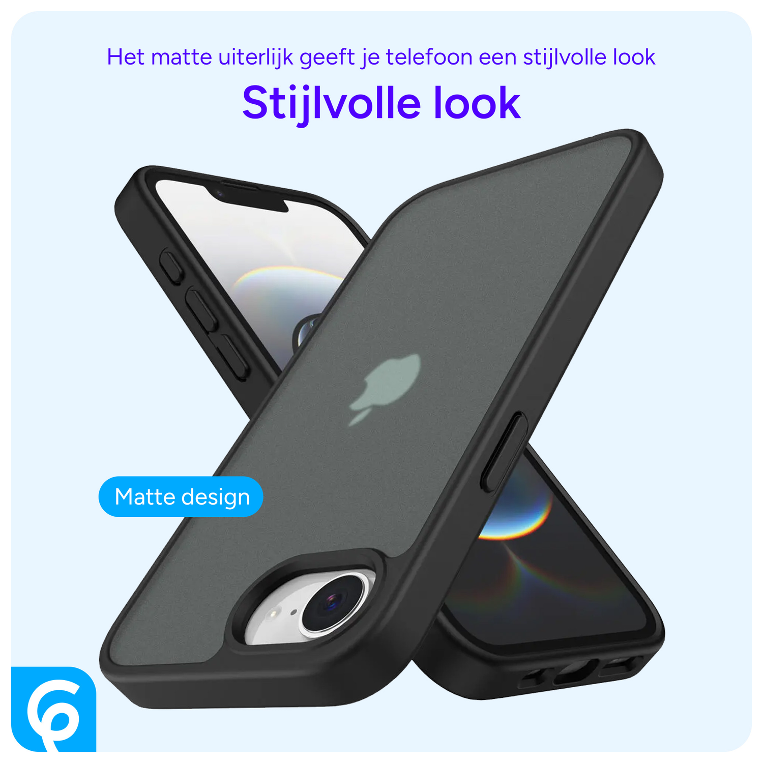Apple iPhone 16e Hoesje Back Cover Matte Zwart afbeelding 2