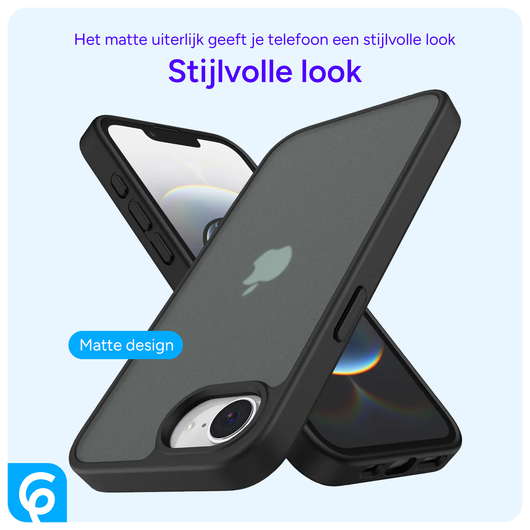 Apple iPhone 16e Hoesje Back Cover Matte Zwart afbeelding 2