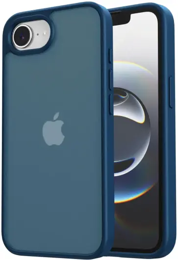 Apple iPhone 16e Hoesje Back Cover Matte Blauw afbeelding 1