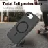 Apple iPhone 16e Hoesje Dual-Layer Hybride Back Cover met MagSafe / Qi2 Zwart afbeelding 4
