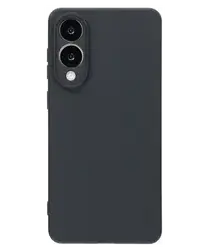 Samsung Galaxy S25 Edge Hoesje Dun TPU Back Cover Matte Zwart afbeelding