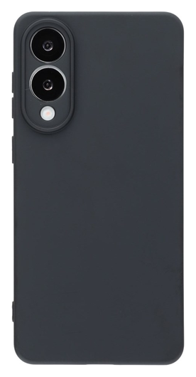 Samsung Galaxy S25 Edge Hoesje Dun TPU Back Cover Matte Zwart afbeelding 1