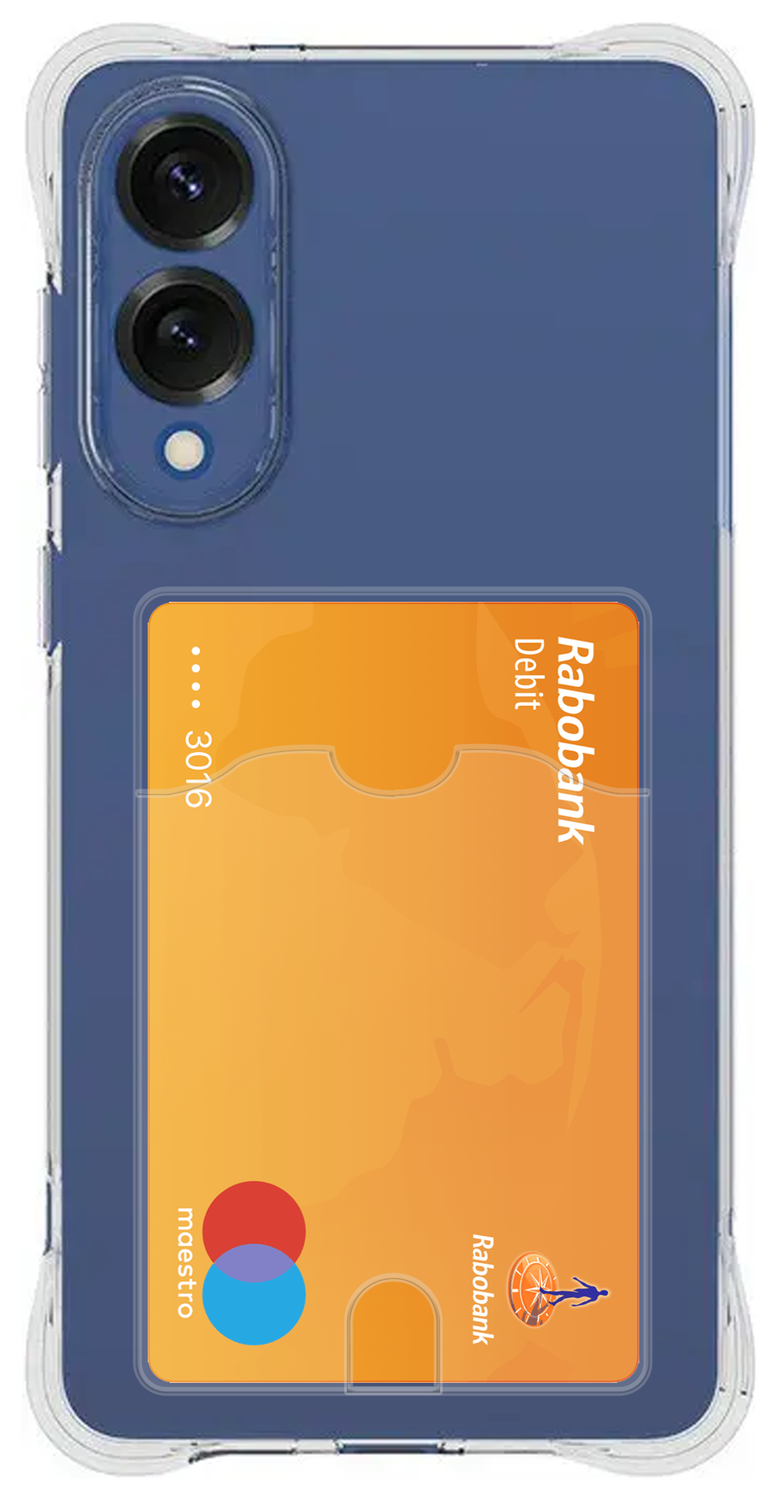 Samsung Galaxy S25 Edge Hoesje Dun TPU met Pasjeshouder Back Cover Transparant afbeelding 1