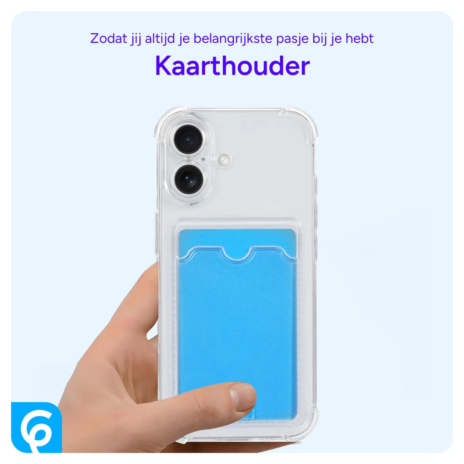 Samsung Galaxy S25 Edge Hoesje Dun TPU met Pasjeshouder Back Cover Transparant afbeelding 2