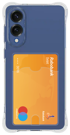 Samsung Galaxy S25 Edge Hoesje Dun TPU met Pasjeshouder Back Cover Transparant afbeelding 1